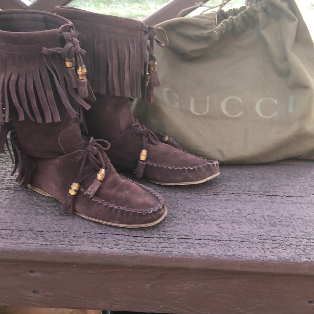 Gucci Fringe Boots